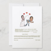 Einladung mit Karikatur (Vorderseite)