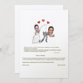 Einladung mit Karikatur (Vorne/Hinten)