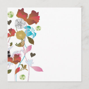 Einladung mit Mohnblumen