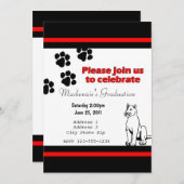 Einladung mit Pather/Cougar/Puma Black und Red (Vorne/Hinten)