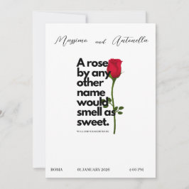 EINLADUNG MIT POETRY VON WILLIAM SHAKESPEARE