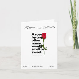 EINLADUNG MIT POETRY VON WILLIAM SHAKESPEARE