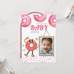 Einladung mit rosa Donut-Baby-Sprinkles individuel