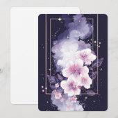 Einladung mit rosa Kirschblüten – Sakura Baum (Vorne/Hinten)