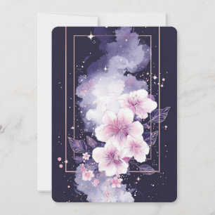Einladung mit rosa Kirschblüten – Sakura Baum