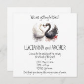 Einladung mit Schwänen (Vorne/Hinten)