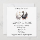 Einladung mit Schwänen (Vorderseite)