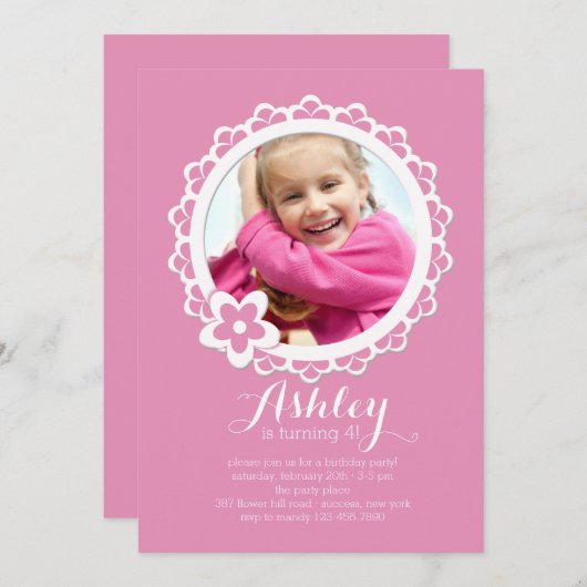 Einladung mit skalierten Rahmen (Vorne/Hinten)