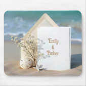 Einladung mit Starfish am Strand Mousepad (Vorne)