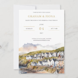 Einladung mit Wasserfarben am Meer