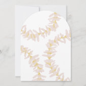 Einladung mit weißen Plumerien (Rückseite)