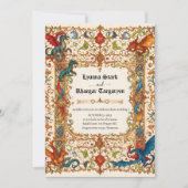 Einladung mittelalterlicher Drachen, antikes Manus (Vorderseite)