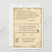 Einladung mittelalterlicher Fantasy-Abschluss (Rückseite)