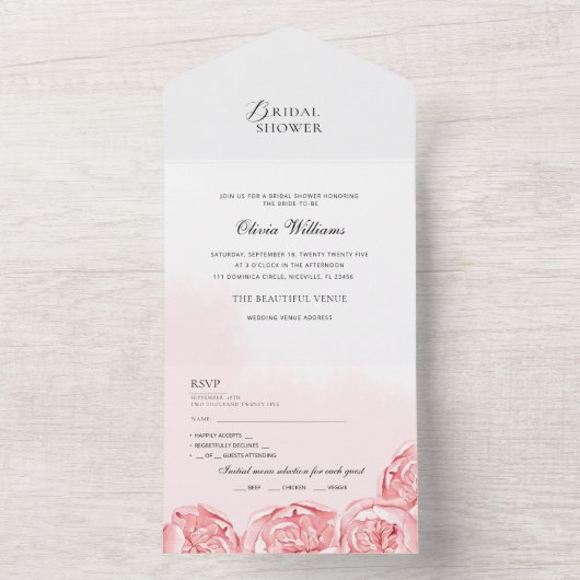 Einladung Moderne Brautdusche. (Innen)