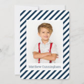 Einladung moderner Nautikstreifen (Rückseite)