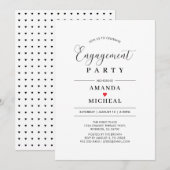 Einladung moderner Typografie-Engagement (Vorne/Hinten)