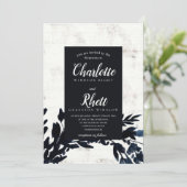 EINLADUNG "Moody Florals, Halbseitenmotiv" (Stehend Vorderseite)