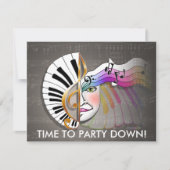 Einladung - Musik-Maske (Vorderseite)