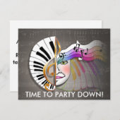 Einladung - Musik-Maske (Vorne/Hinten)