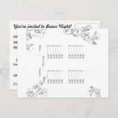 Einladung nach Bunco Postkarte (Vorne/Hinten)