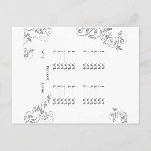 Einladung nach Bunco Postkarte (Vorderseite)