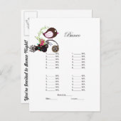 Einladung nach Bunco Postkarte (Vorne/Hinten)