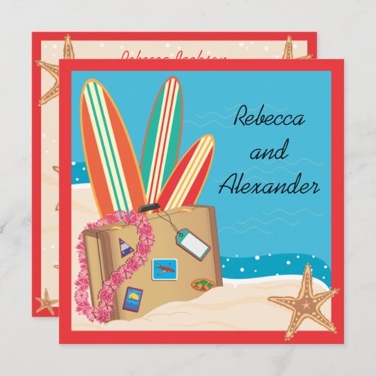 Einladung nach Hochzeit (Vorne/Hinten)