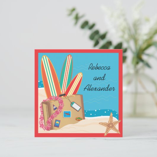 Einladung nach Hochzeit (Stehend Vorderseite)