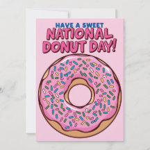 Einladung Nationaler Donut-Tag Karte