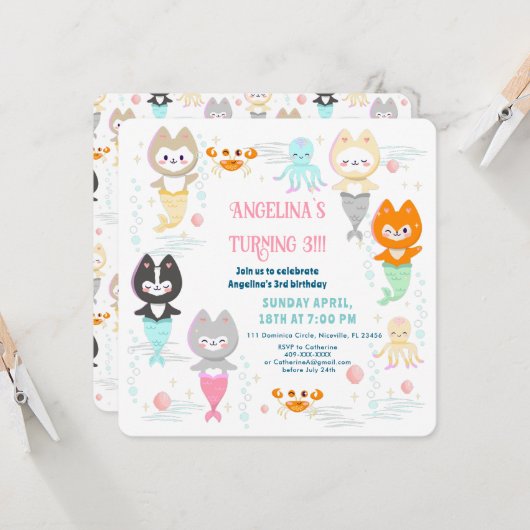 Einladung Nautic Thema Geburtstag. (Vorderseite/Rückseite Beispiel)