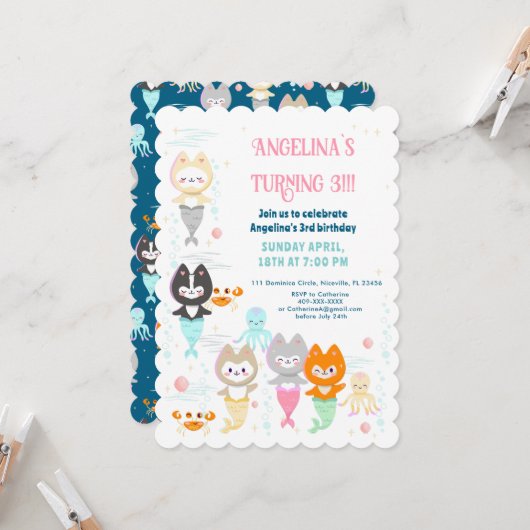 Einladung nautische Thema Geburtstag. (Vorderseite/Rückseite Beispiel)