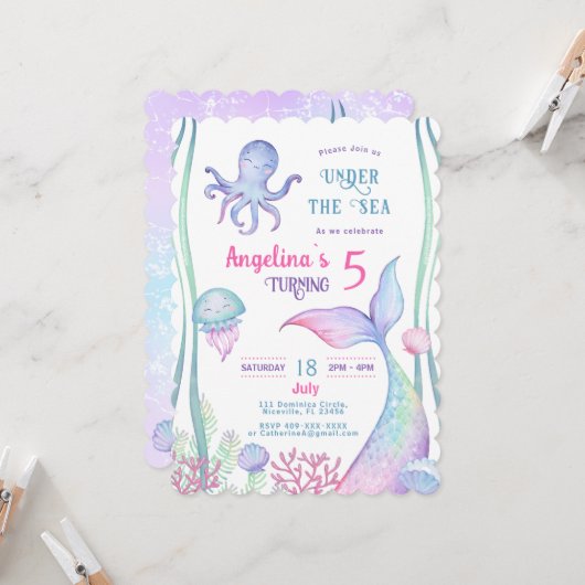 Einladung nautische Thema Geburtstag. (Vorderseite/Rückseite Beispiel)