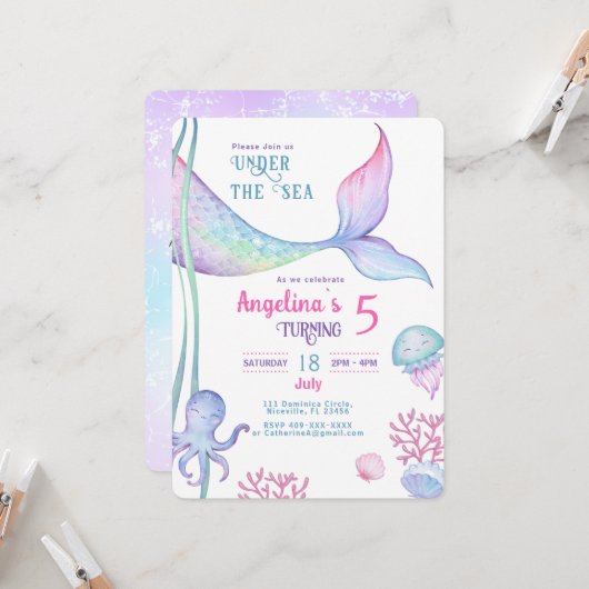 Einladung nautische Thema Geburtstag. (Vorderseite/Rückseite Beispiel)