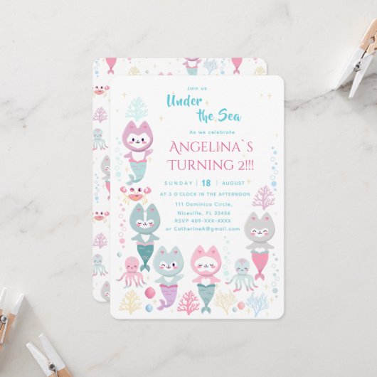 Einladung nautische Thema Geburtstag. (Vorderseite/Rückseite Beispiel)