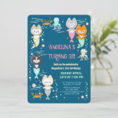 Einladung nautische Thema Geburtstag. (Stehend Vorderseite)