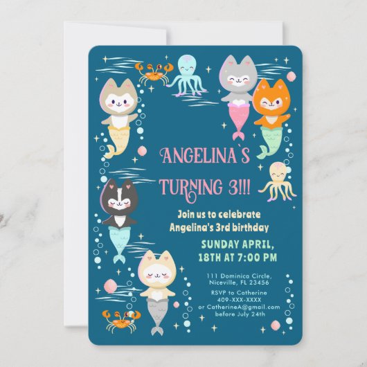 Einladung nautische Thema Geburtstag. (Vorderseite)