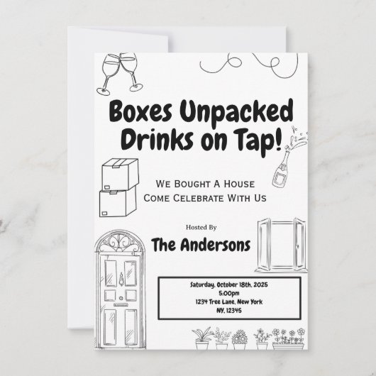 Einladung Niedlich und lustig (Vorderseite)