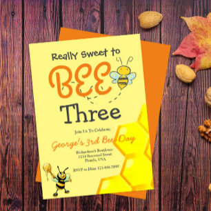 Einladung niedlicher Biene zum Geburtstag