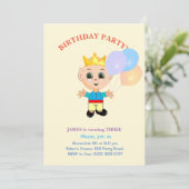 Einladung niedlicher Junge zum Geburtstag (Stehend Vorderseite)