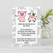 Einladung niedlicher landwirtschaftlicher Nutztier (Stehend Vorderseite)