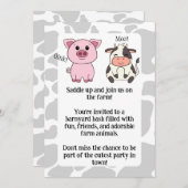 Einladung niedlicher landwirtschaftlicher Nutztier (Vorne/Hinten)