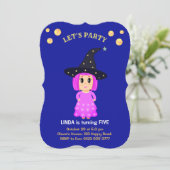 Einladung niedlicher Mädchen zum Geburtstag (Stehend Vorderseite)