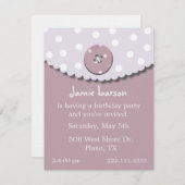 Einladung Niedlicher Mädchen zum Geburtstag (Vorne/Hinten)