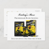 Einladung nur zur Party Einladung des Buchstarts (Vorne/Hinten)