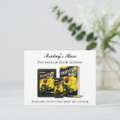 Einladung nur zur Party Einladung des Buchstarts (Stehend Vorderseite)