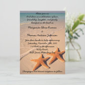 Einladung oder Ankündigung von Starfish Beach Hoch (Stehend Vorderseite)