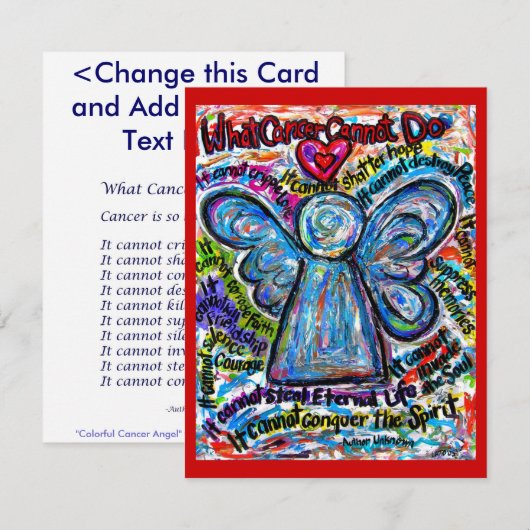 Einladung oder Einladung zu bunten Krebserkrankung (Vorne/Hinten)