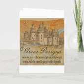 Einladung oder Grußkarte für mittelalterliche Märc (Rückseite)