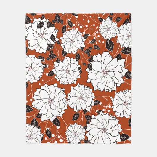 Einladung oder Hochzeitskarte mit abstraktem Blume Fleecedecke (Vorderseite)