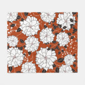 Einladung oder Hochzeitskarte mit abstraktem Blume Fleecedecke (Vorderseite (Horizontal))